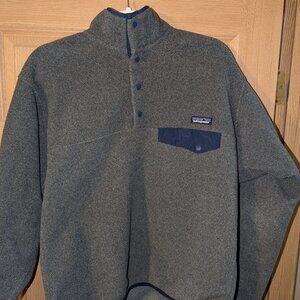 Patagonia Synchilla Fleece Pullover - Gray/Navy - Medium